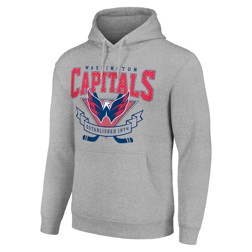 Washington Capitals Starter Team Logo Graphic Fleece Tri-Blend Pullover Hoodie - Heather Gray | NHL online