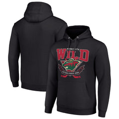 Minnesota Wild Starter Team Logo Graphic Fleece Tri-Blend Pullover Hoodie - Black | NHL on sale