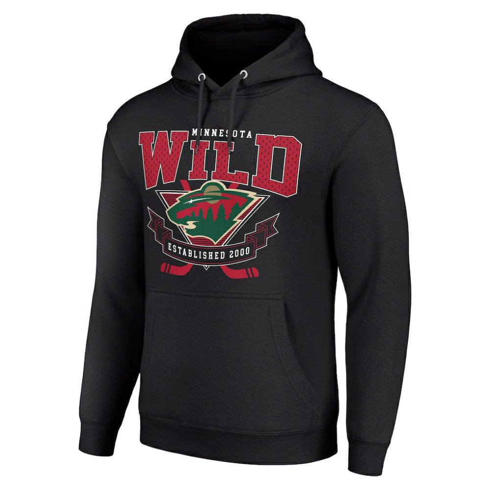 Minnesota Wild Starter Team Logo Graphic Fleece Tri-Blend Pullover Hoodie - Black | NHL on sale