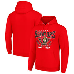 Ottawa Senators Starter Team Logo Graphic Fleece Tri-Blend Pullover Hoodie - Red | NHL discount