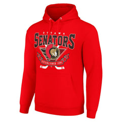 Ottawa Senators Starter Team Logo Graphic Fleece Tri-Blend Pullover Hoodie - Red | NHL discount