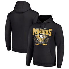 Pittsburgh Penguins Starter Team Logo Graphic Fleece Tri-Blend Pullover Hoodie - Black | NHL online