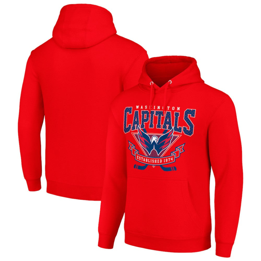 Washington Capitals Starter Team Logo Graphic Fleece Tri-Blend Pullover Hoodie - Red | NHL online