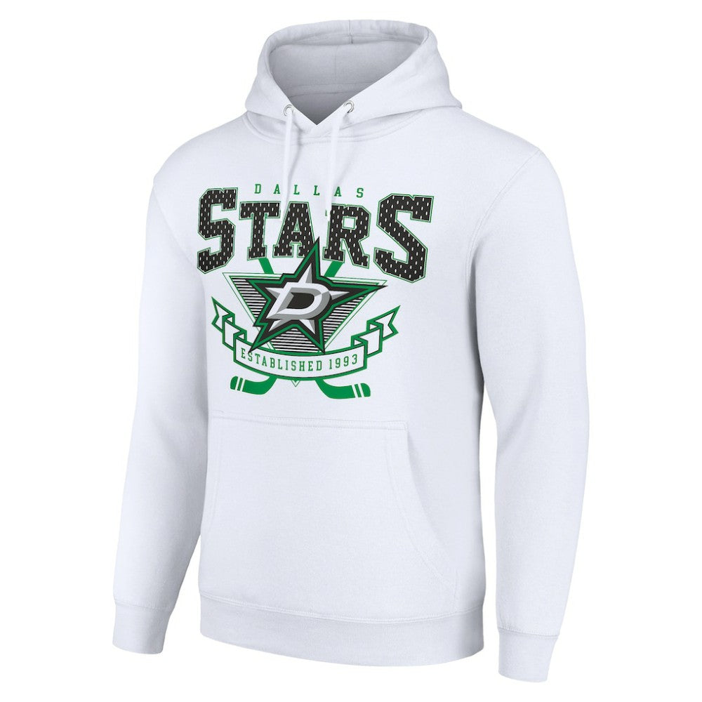 Dallas Stars Starter Team Logo Graphic Fleece Tri-Blend Pullover Hoodie - White | NHL discount