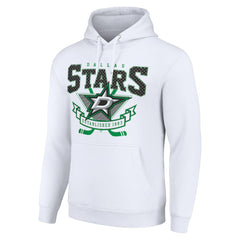 Dallas Stars Starter Team Logo Graphic Fleece Tri-Blend Pullover Hoodie - White | NHL discount