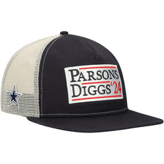 Dallas Cowboys New Era Election Trucker Golfer Snapback Hat - Navy/Natural - NFL