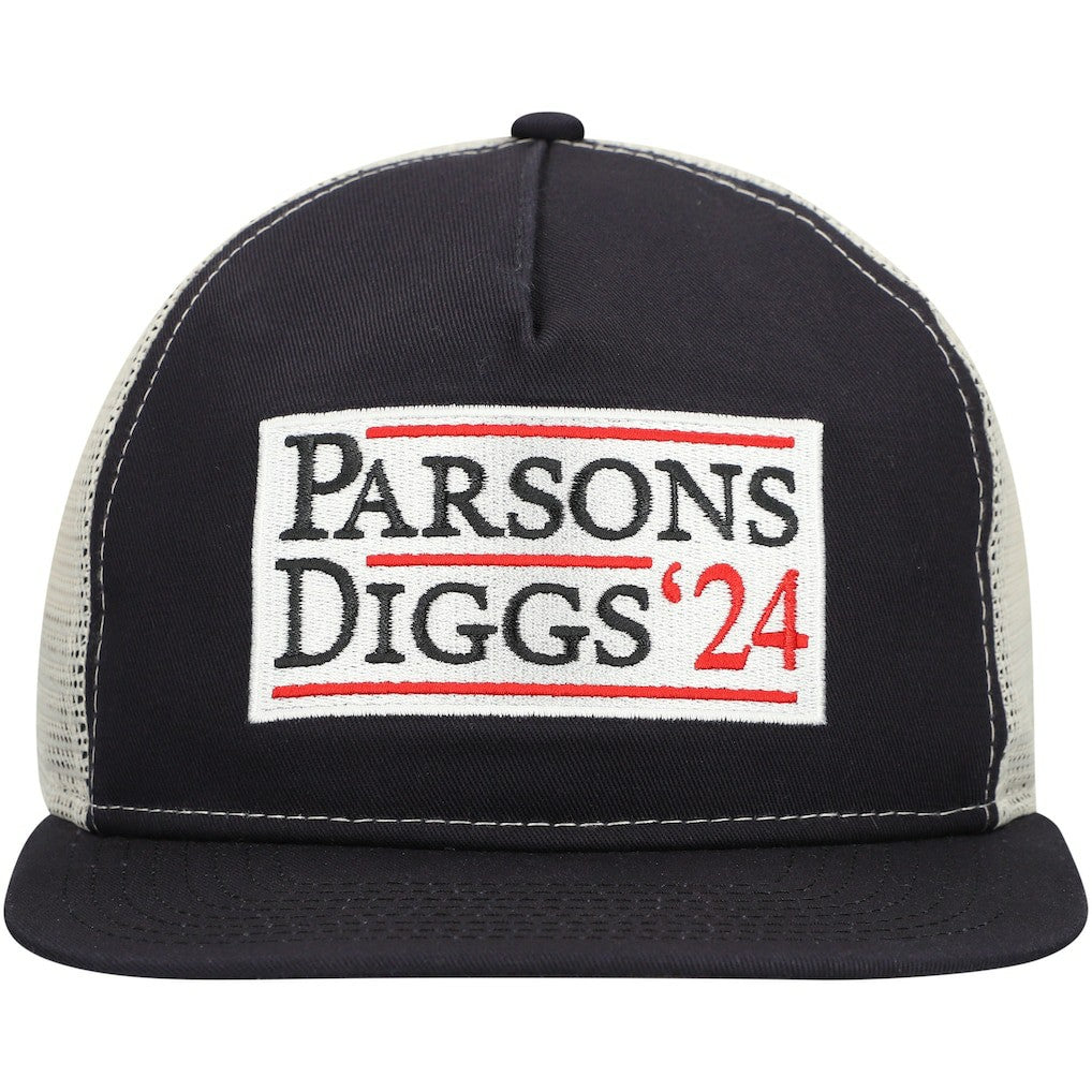 Dallas Cowboys New Era Election Trucker Golfer Snapback Hat - Navy/Natural - NFL