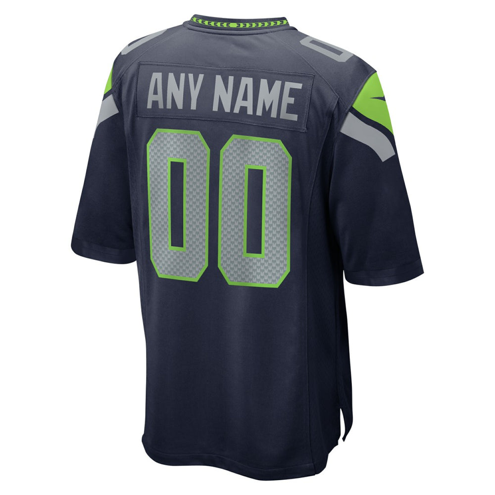 Seattle Seahawks Custom Game Jersey - College Navy - Nike