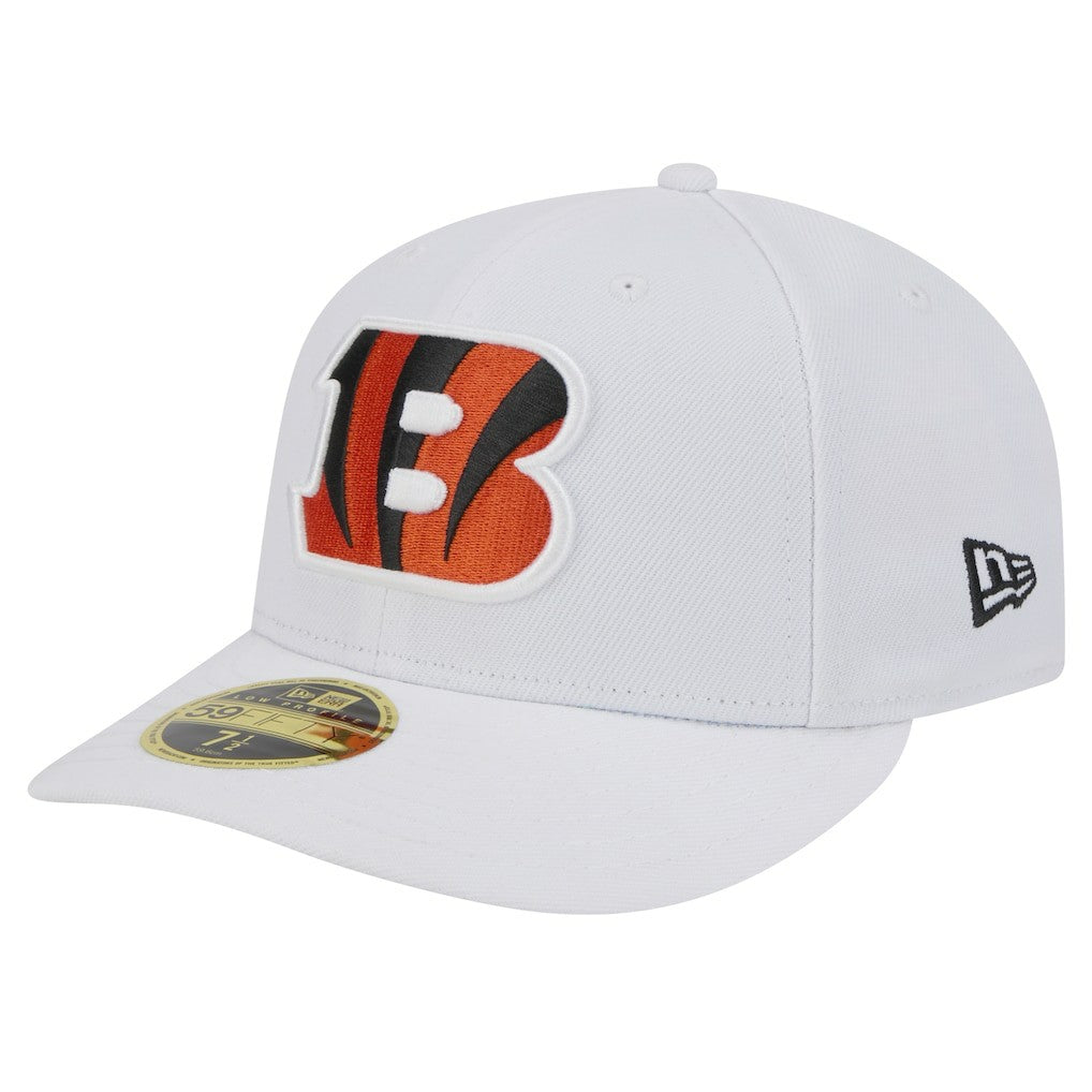 Cincinnati Bengals New Era Omaha Low Profile 59FIFTY Fitted Hat - White - NFL