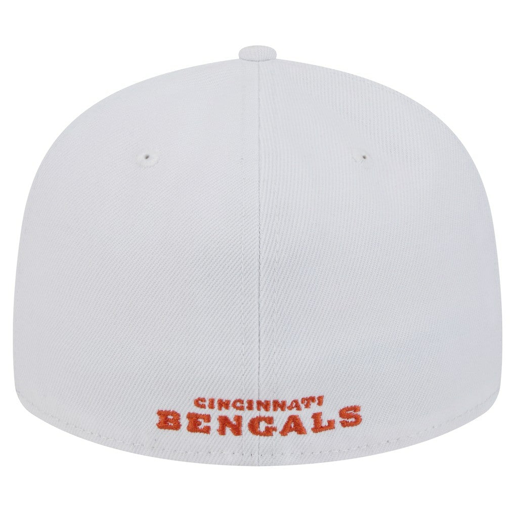 Cincinnati Bengals New Era Omaha Low Profile 59FIFTY Fitted Hat - White - NFL