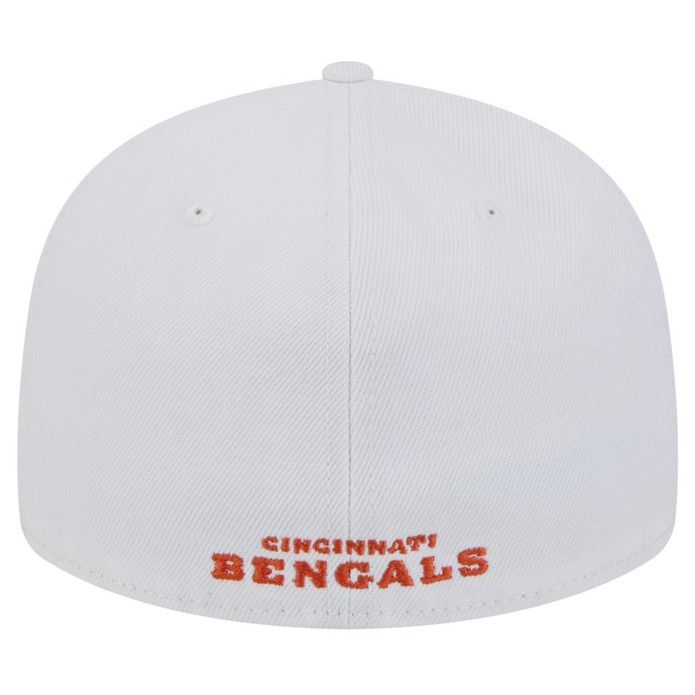 Cincinnati Bengals New Era Omaha Low Profile 59FIFTY Fitted Hat - White - NFL