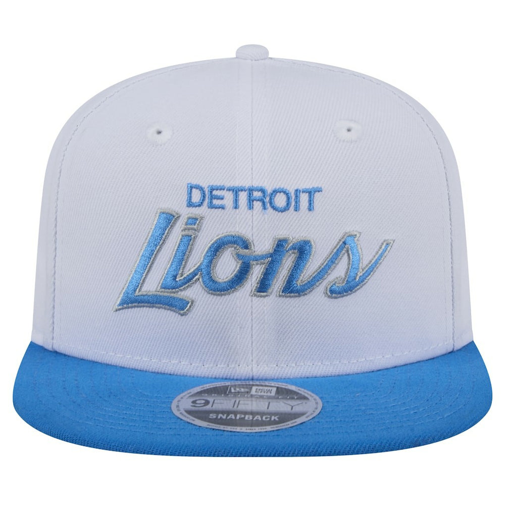 Detroit Lions New Era Sparky 9FIFTY Snapback Hat - White/Blue - NFL