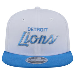 Detroit Lions New Era Sparky 9FIFTY Snapback Hat - White/Blue - NFL