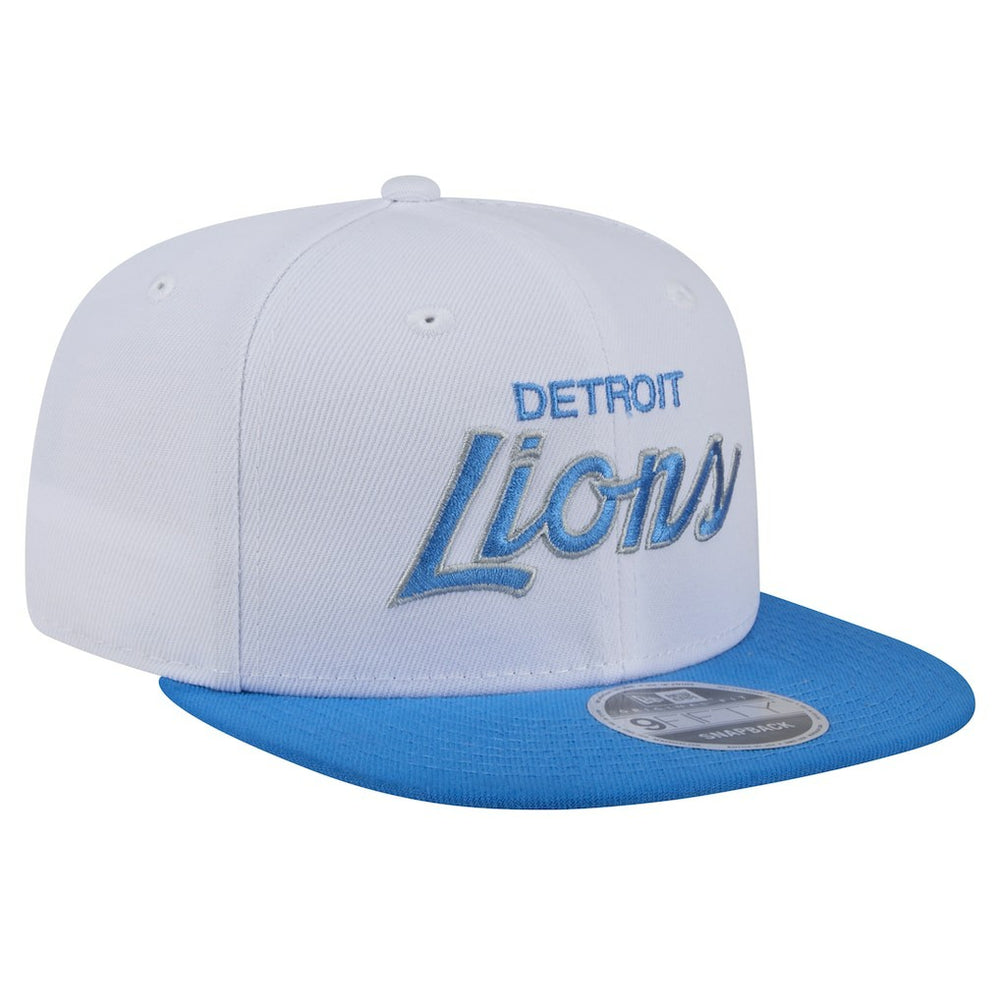 Detroit Lions New Era Sparky 9FIFTY Snapback Hat - White/Blue - NFL