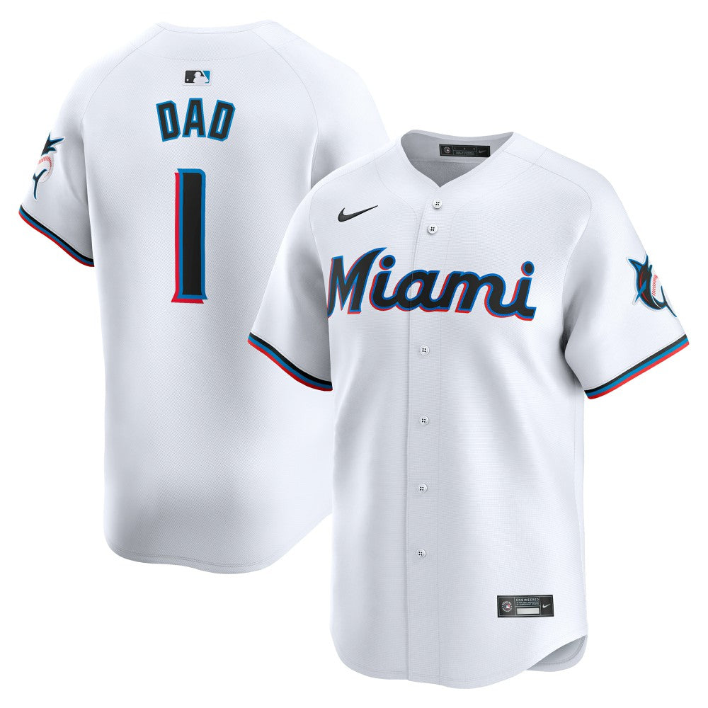 Miami Marlins Nike #1 Dad Home Limited Jersey Discount