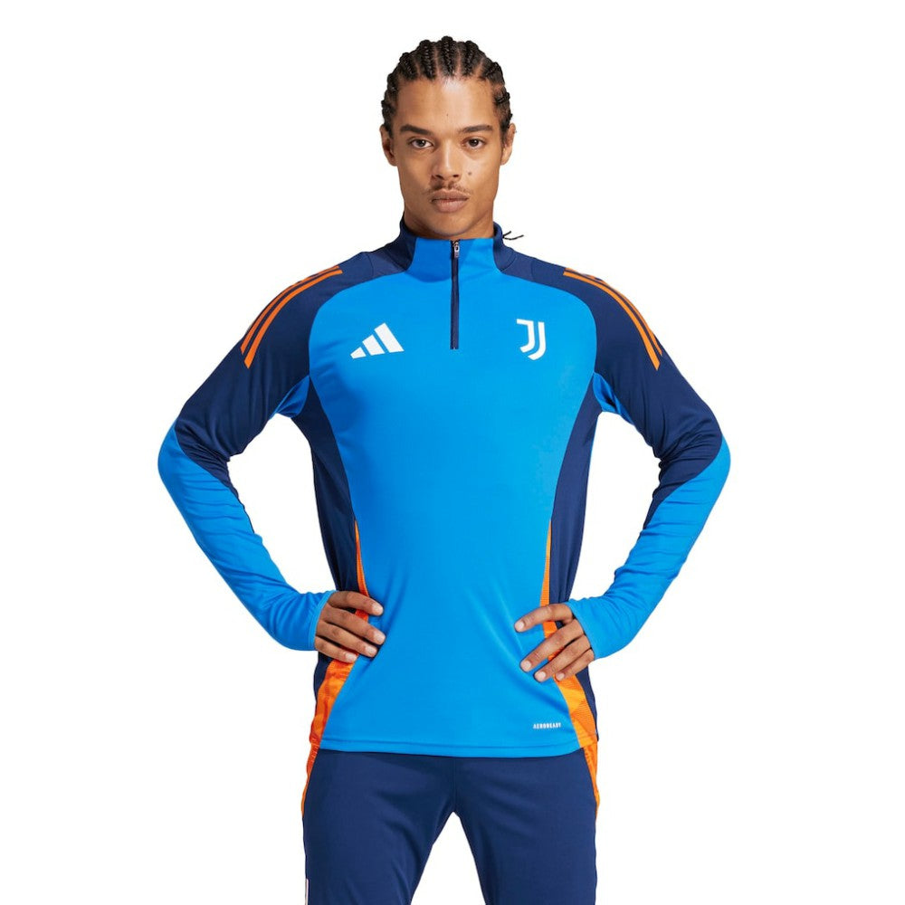 Adidas - Juventus 2024/25 AEROREADY Raglan Quarter-Zip Training Top - Blue