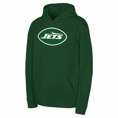 New York Jets Youth Team Logo Pullover Hoodie - Green - NFL
