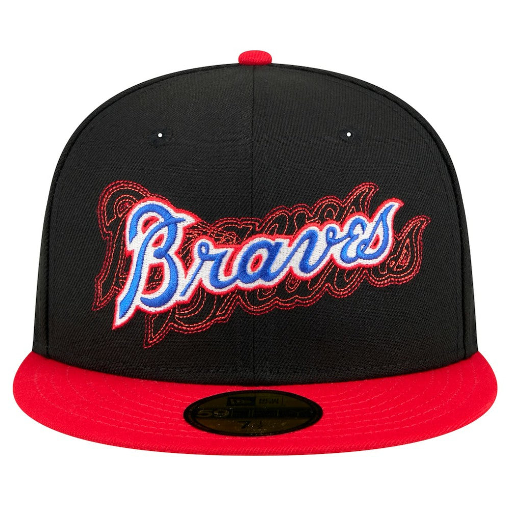 Atlanta Braves New Era Shadow Stitch 59FIFTY Fitted Hat Discount