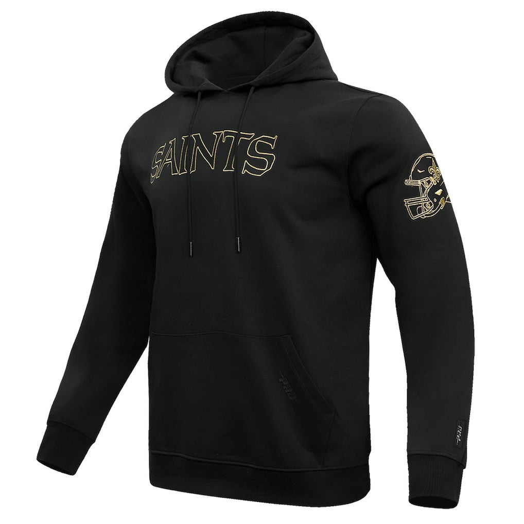 New Orleans Saints Pro Standard Classic Chenille Pullover Hoodie - Black - NFL