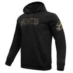 New Orleans Saints Pro Standard Classic Chenille Pullover Hoodie - Black - NFL