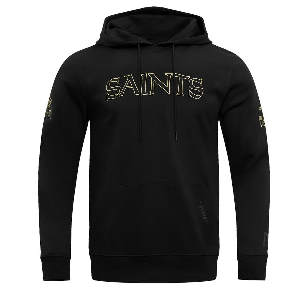 New Orleans Saints Pro Standard Classic Chenille Pullover Hoodie - Black - NFL