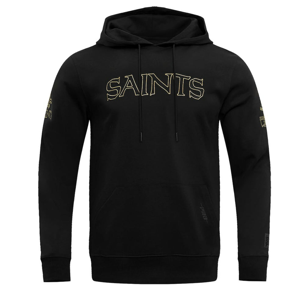 New Orleans Saints Pro Standard Classic Chenille Pullover Hoodie - Black - NFL