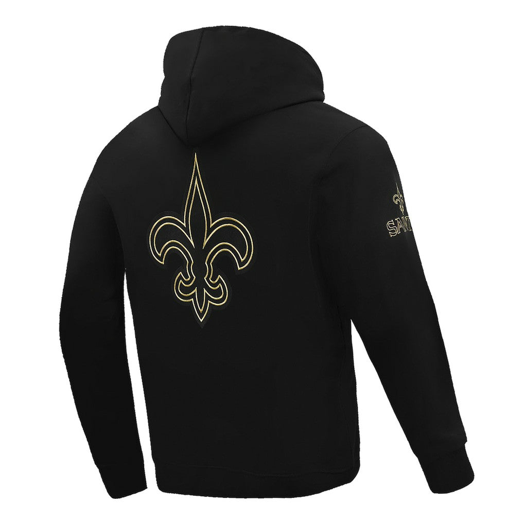 New Orleans Saints Pro Standard Classic Chenille Pullover Hoodie - Black - NFL