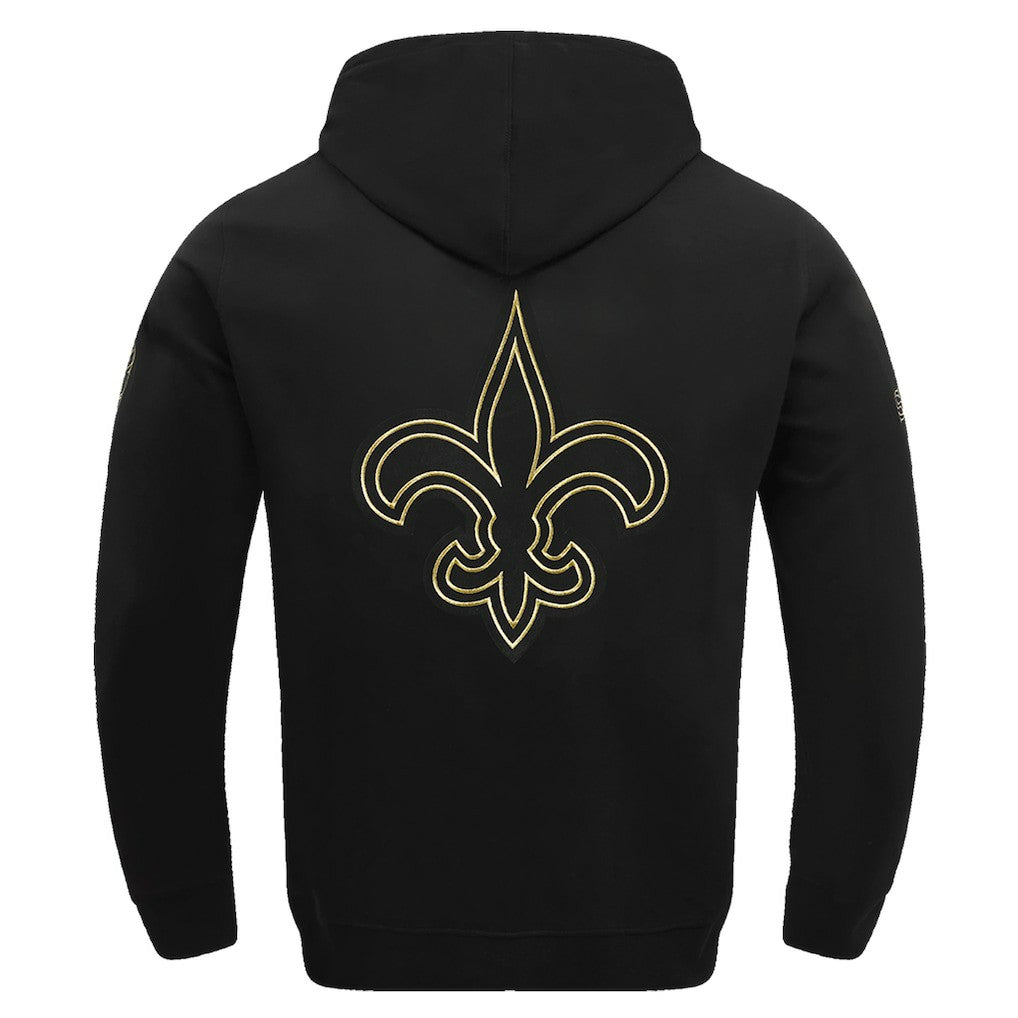 New Orleans Saints Pro Standard Classic Chenille Pullover Hoodie - Black - NFL