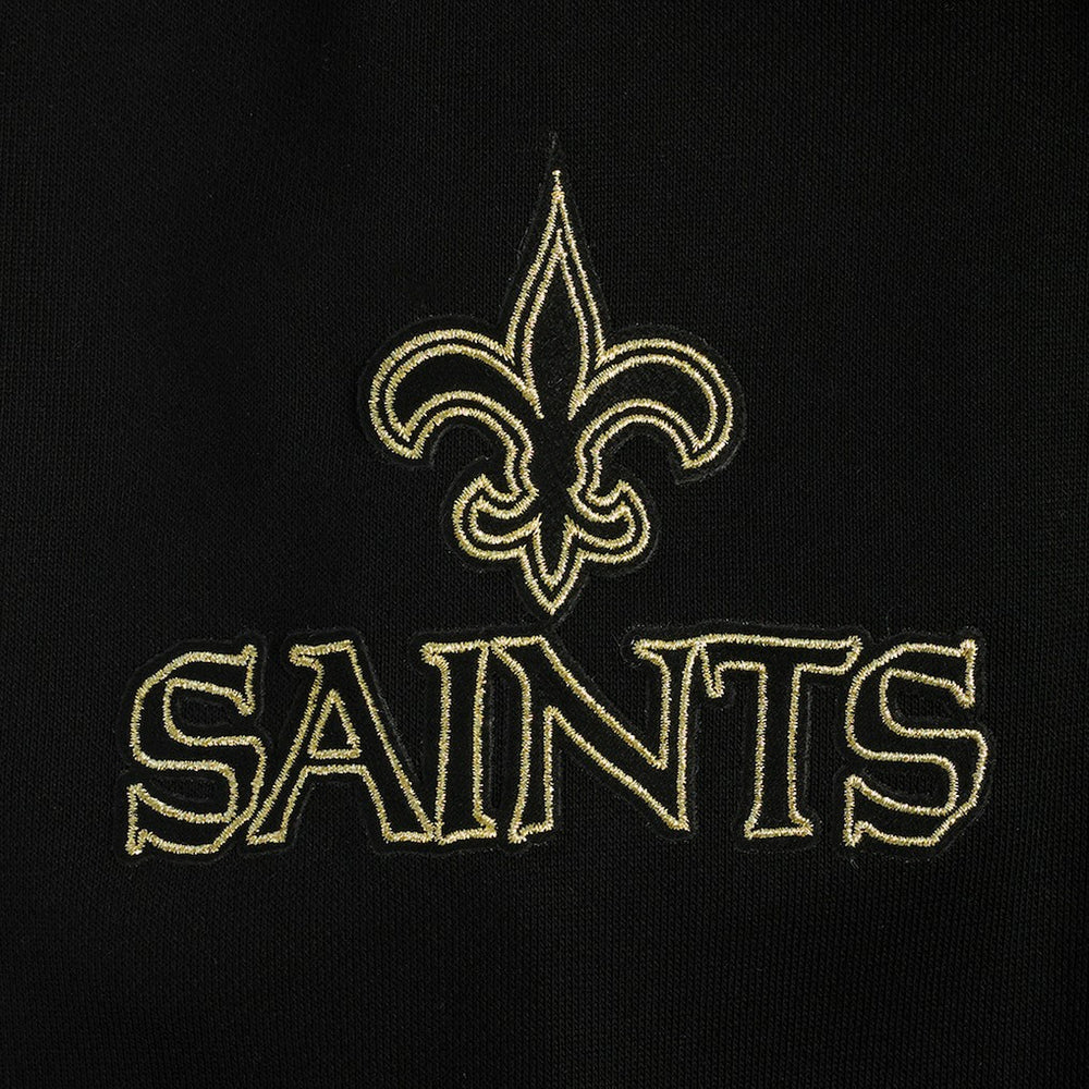 New Orleans Saints Pro Standard Classic Chenille Pullover Hoodie - Black - NFL