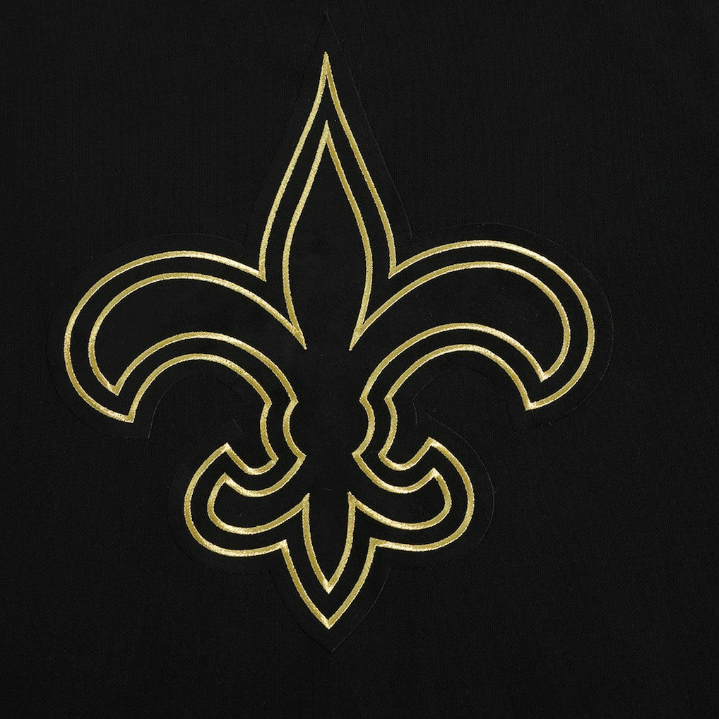 New Orleans Saints Pro Standard Classic Chenille Pullover Hoodie - Black - NFL