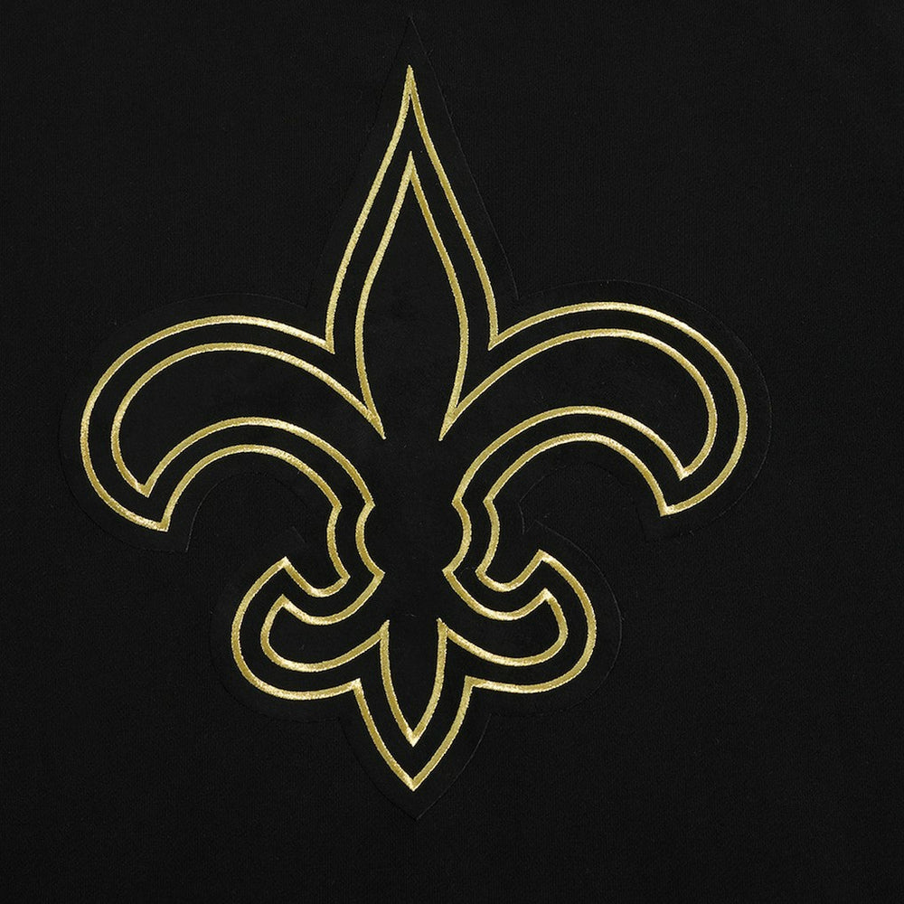 New Orleans Saints Pro Standard Classic Chenille Pullover Hoodie - Black - NFL