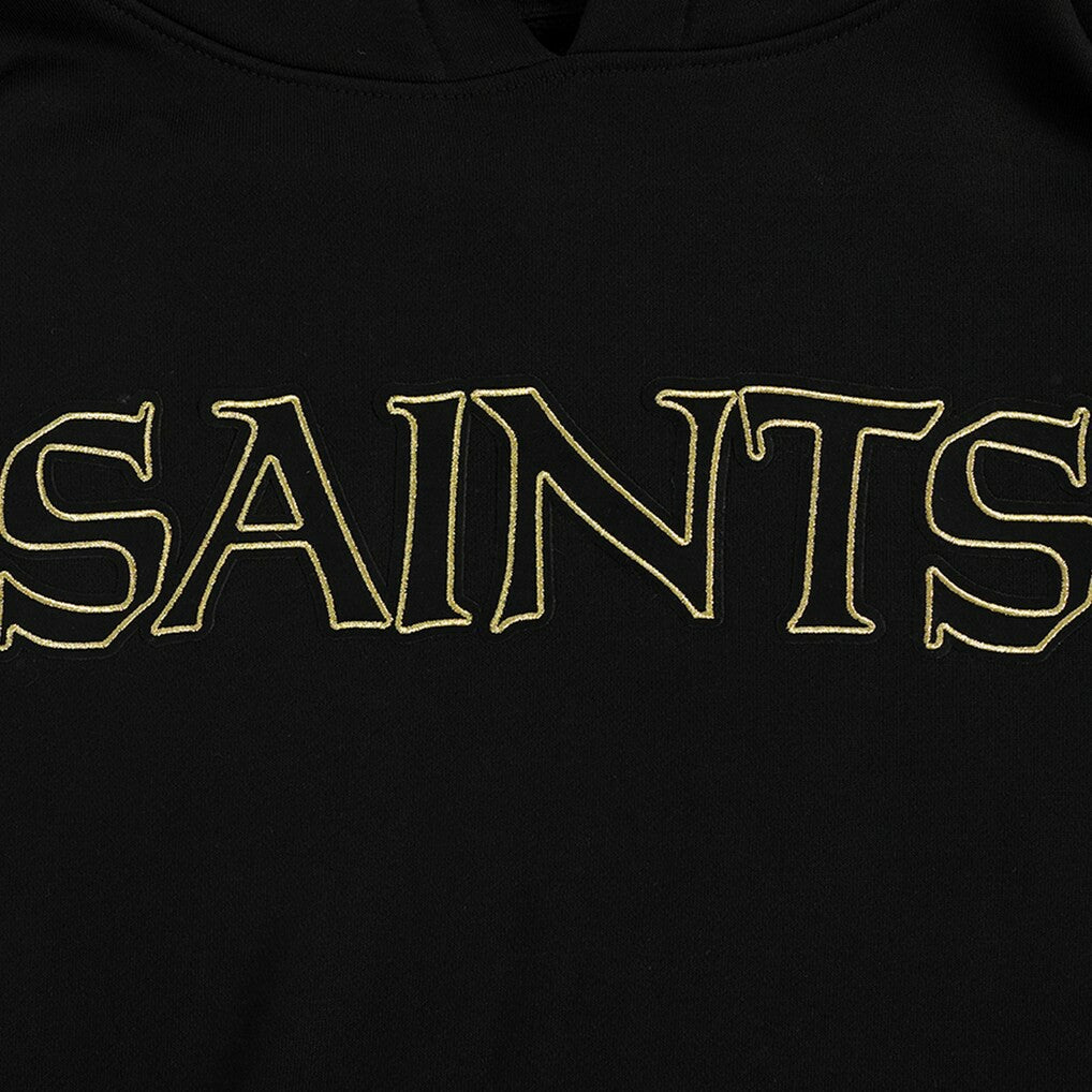 New Orleans Saints Pro Standard Classic Chenille Pullover Hoodie - Black - NFL