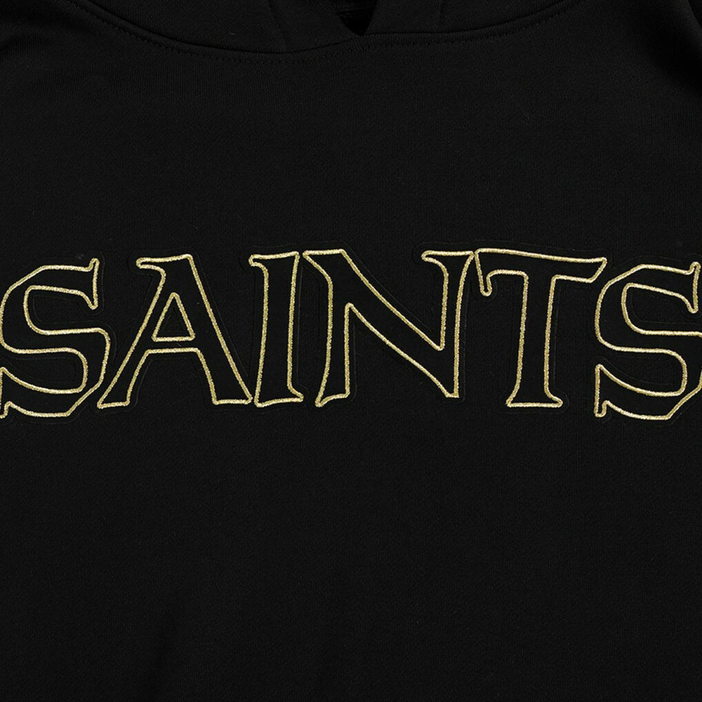 New Orleans Saints Pro Standard Classic Chenille Pullover Hoodie - Black - NFL