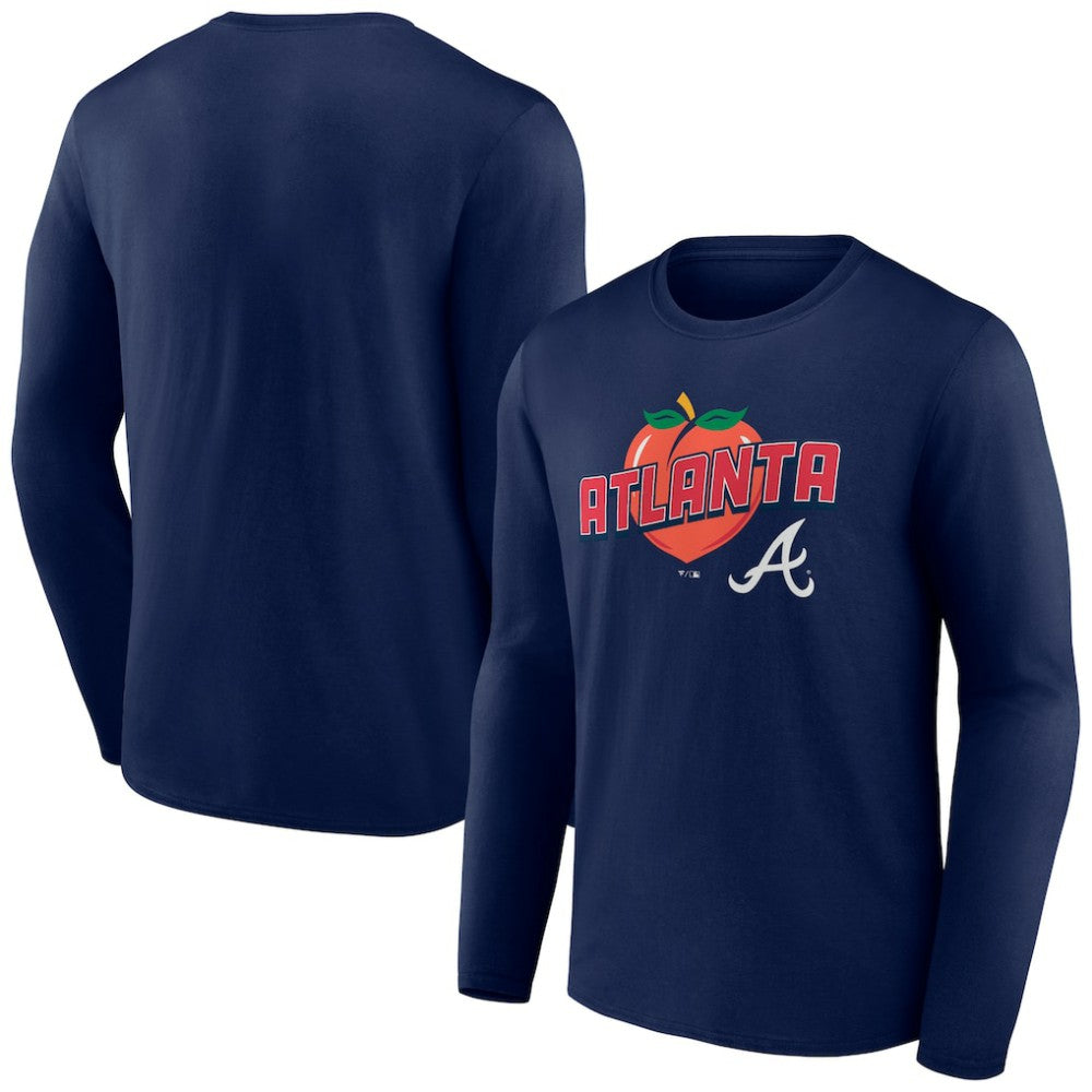 Atlanta Braves Peach Long Sleeve T-Shirt Outlet