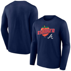 Atlanta Braves Peach Long Sleeve T-Shirt Outlet