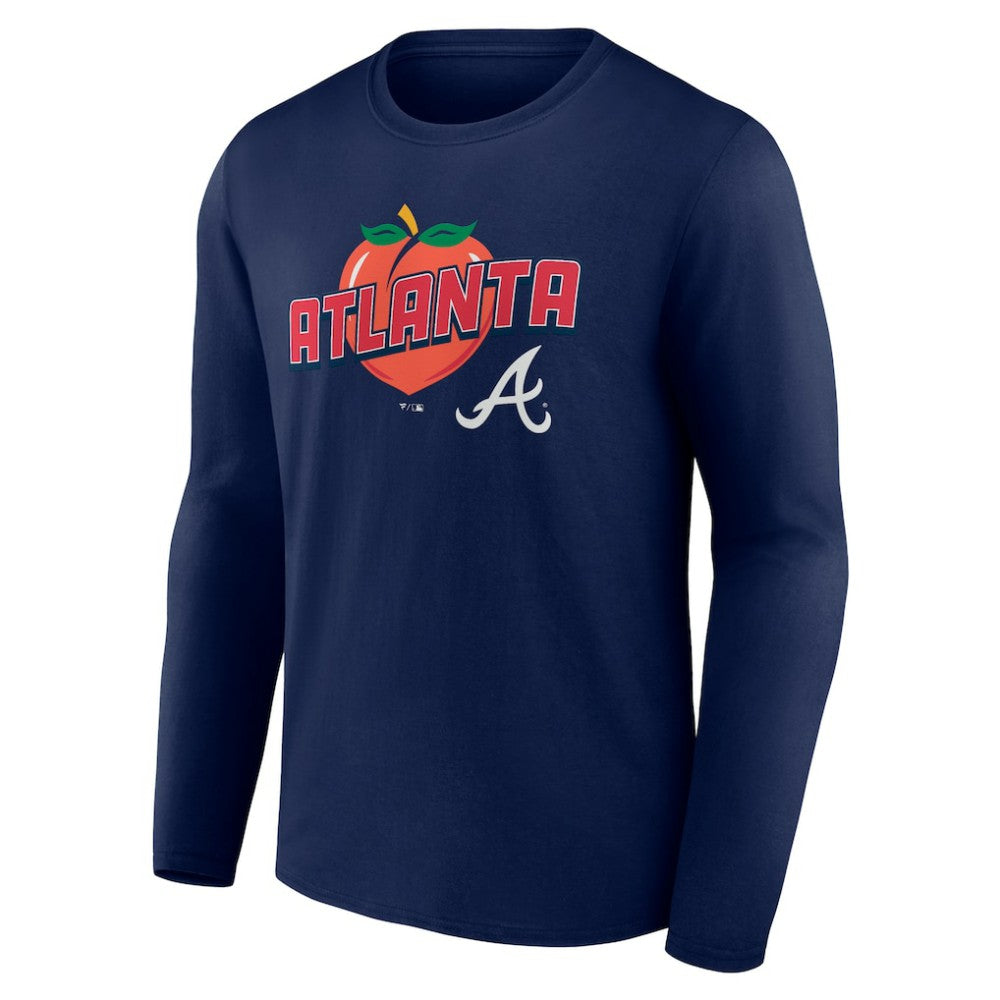 Atlanta Braves Peach Long Sleeve T-Shirt Outlet