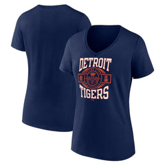 Detroit Tigers Women's Motor City Baseball V-Neck T-Shirt Sale