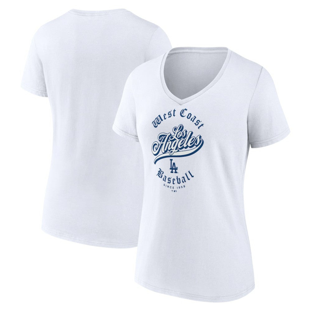 Los Angeles Dodgers Women's West Coast Baseball V-Neck T-Shirt Near Me