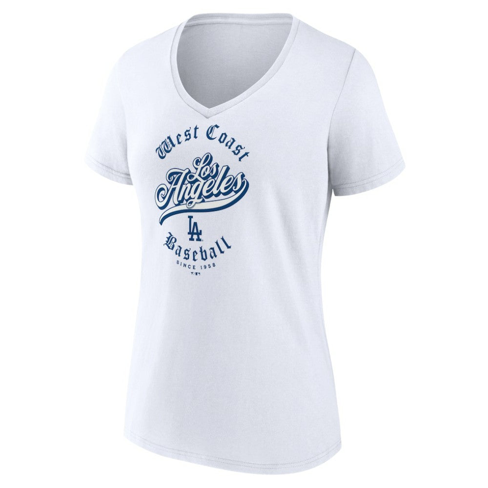 Los Angeles Dodgers Women's West Coast Baseball V-Neck T-Shirt Near Me