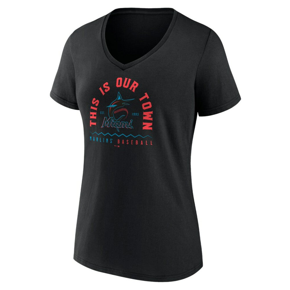 Miami Marlins Women's Our Town V-Neck T-Shirt Near Me