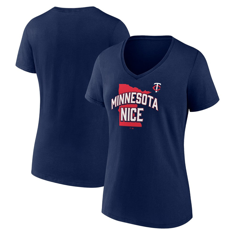 Minnesota Twins Women's Nice V-Neck T-Shirt Discount