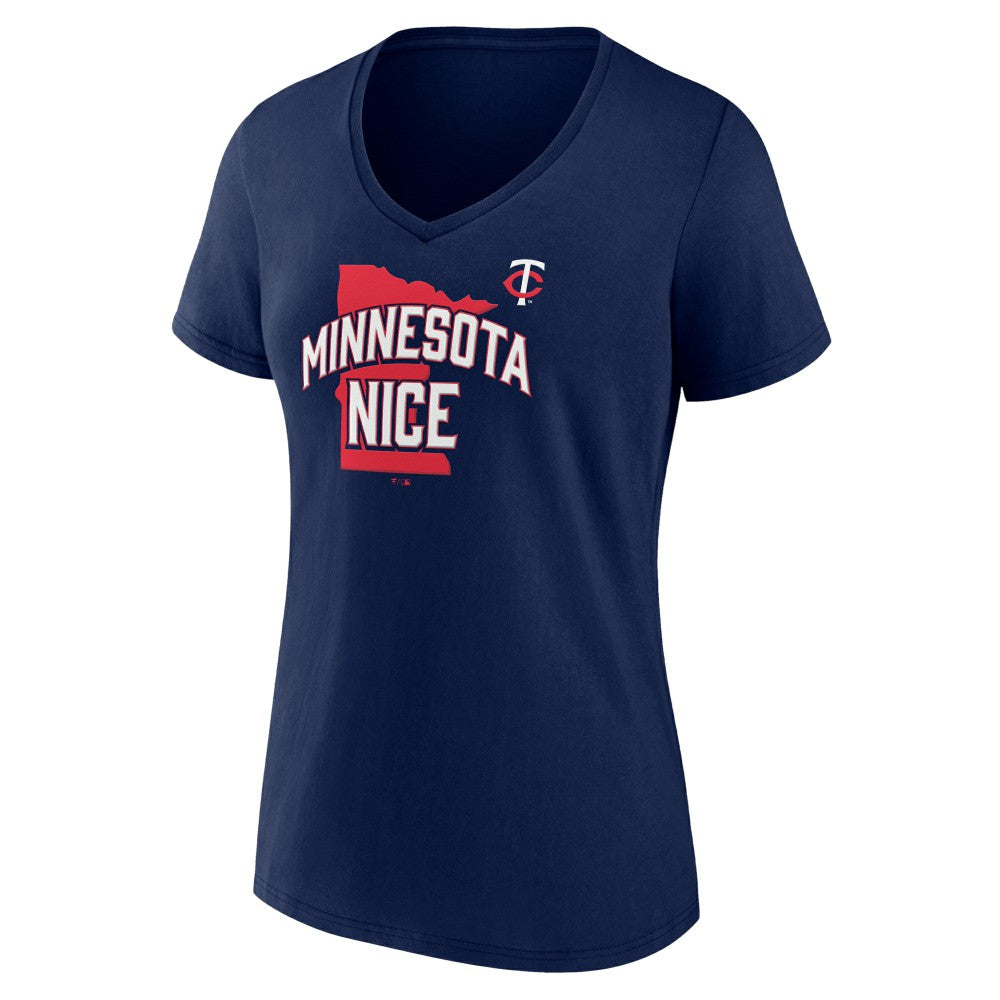 Minnesota Twins Women's Nice V-Neck T-Shirt Discount