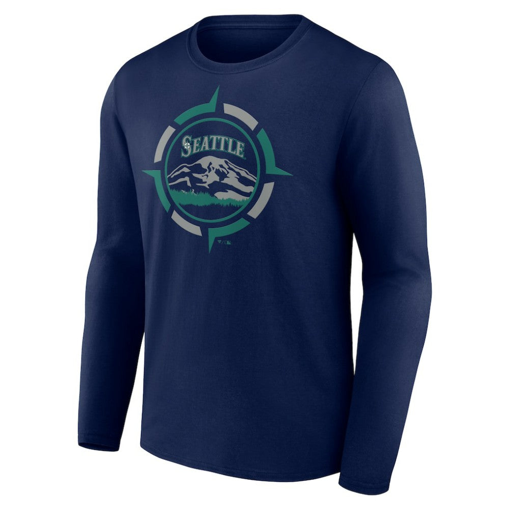 Seattle Mariners Compass Long Sleeve T-Shirt Discount