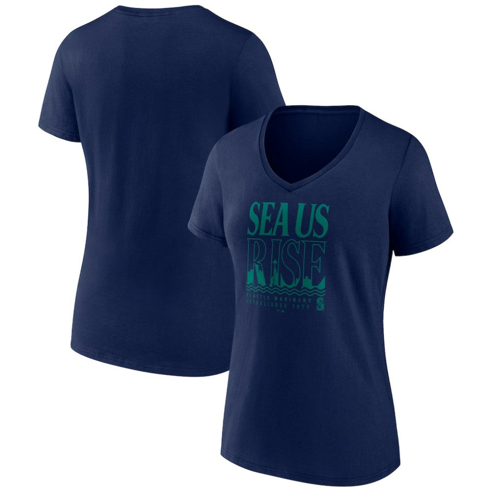 Seattle Mariners Women's Sea Us Rise V-Neck T-Shirt Online