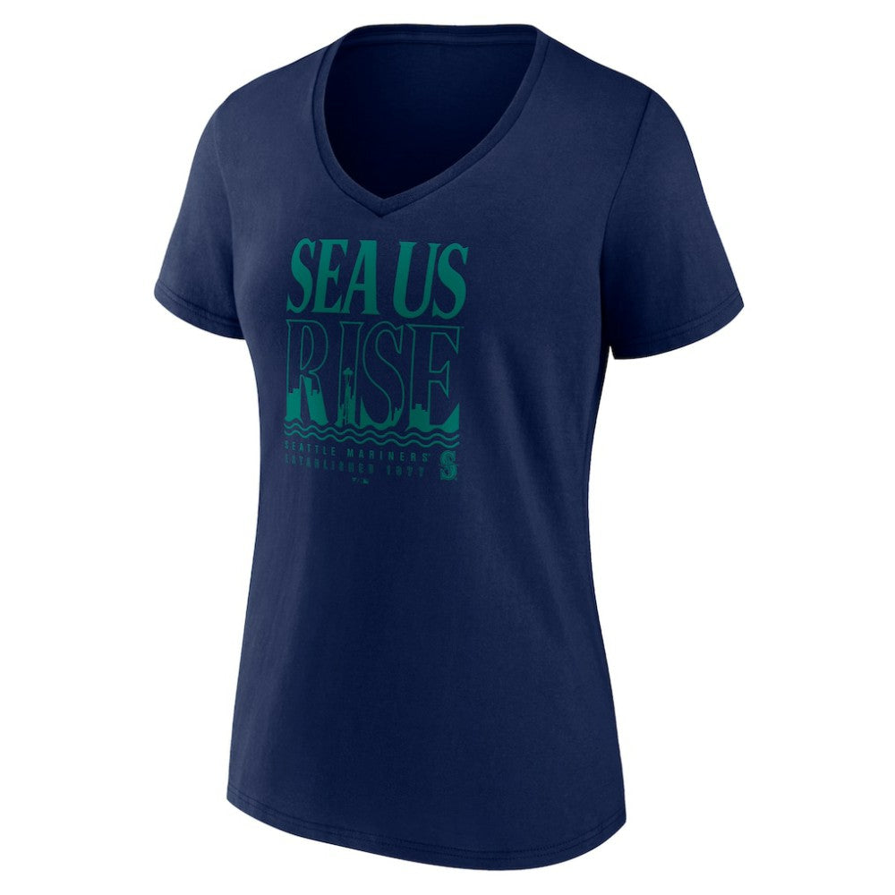 Seattle Mariners Women's Sea Us Rise V-Neck T-Shirt Online