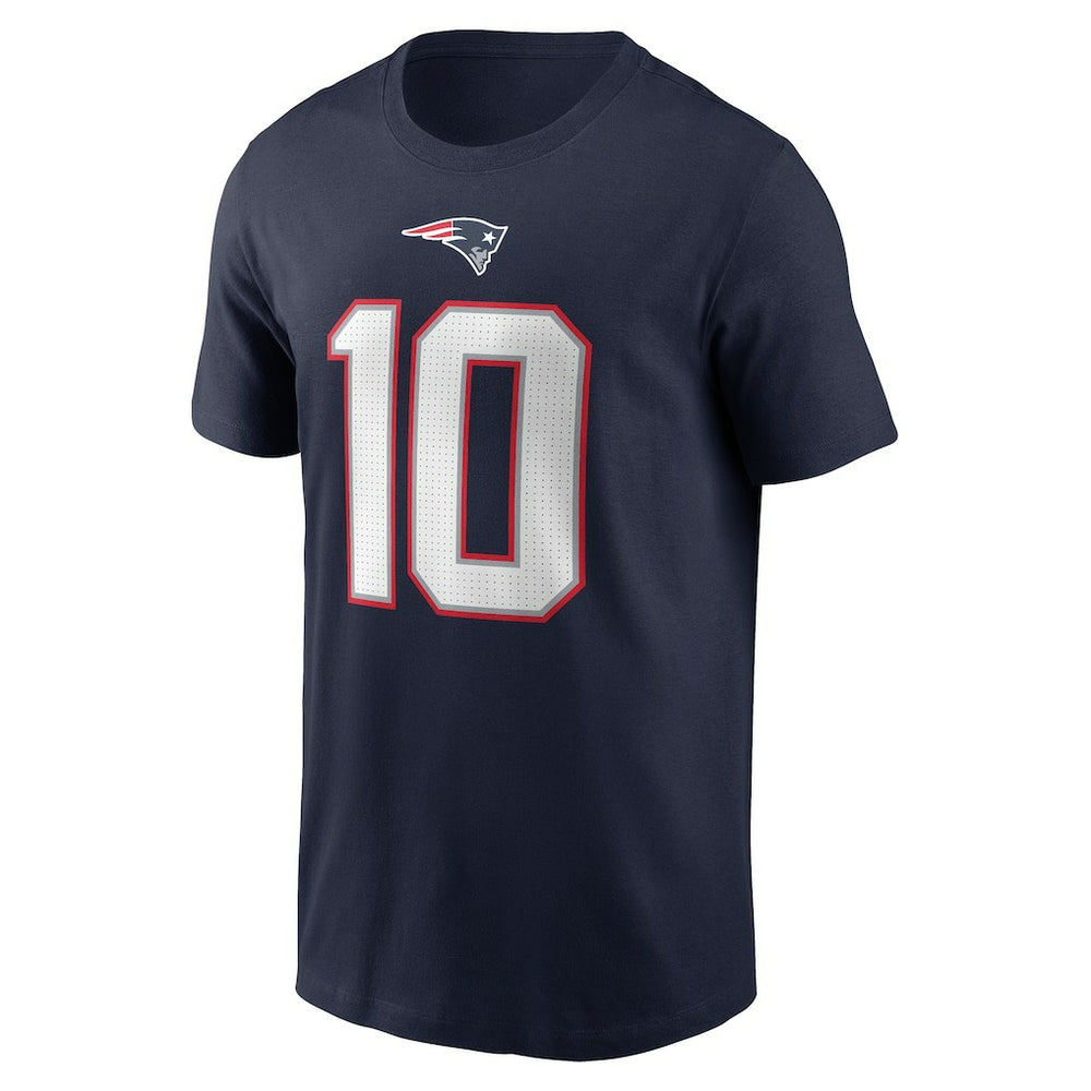 Drake Maye New England Patriots Youth Fuse Name & Number T-Shirt - Navy - Nike