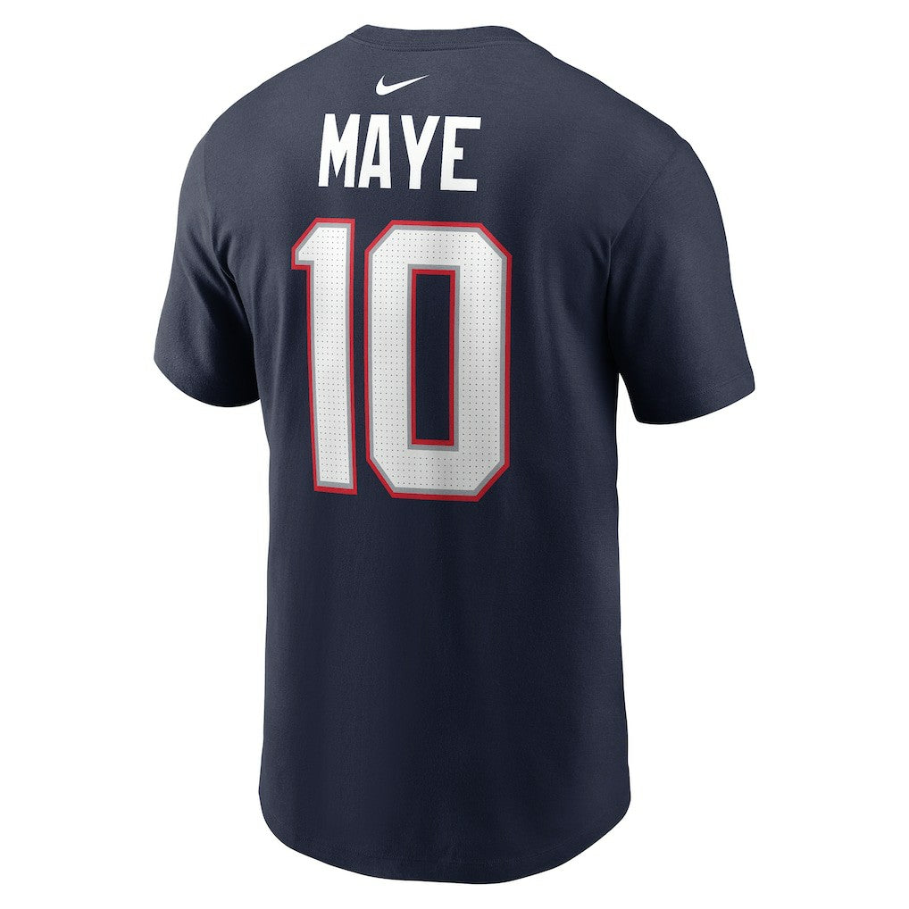 Drake Maye New England Patriots Youth Fuse Name & Number T-Shirt - Navy - Nike