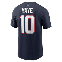 Drake Maye New England Patriots Youth Fuse Name & Number T-Shirt - Navy - Nike