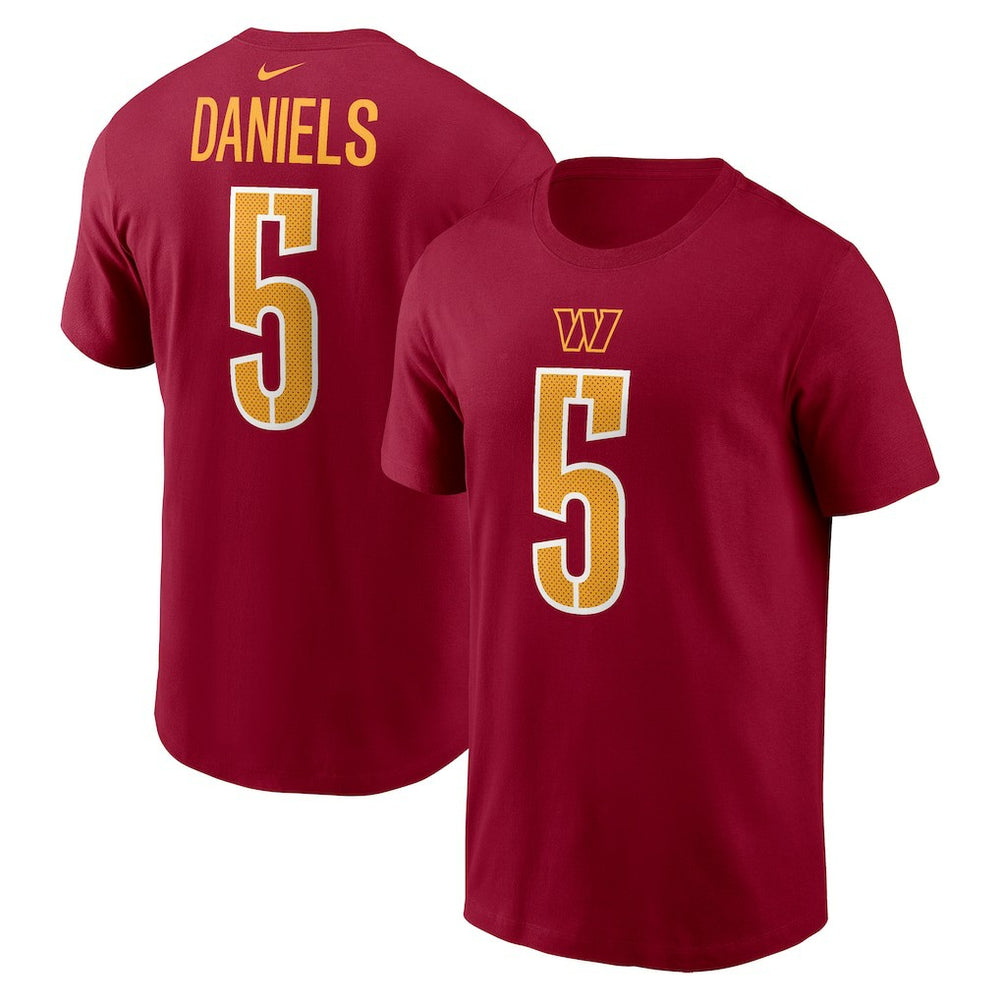 Jayden Daniels Washington Commanders Youth Fuse Name & Number T-Shirt - Burgundy - Nike