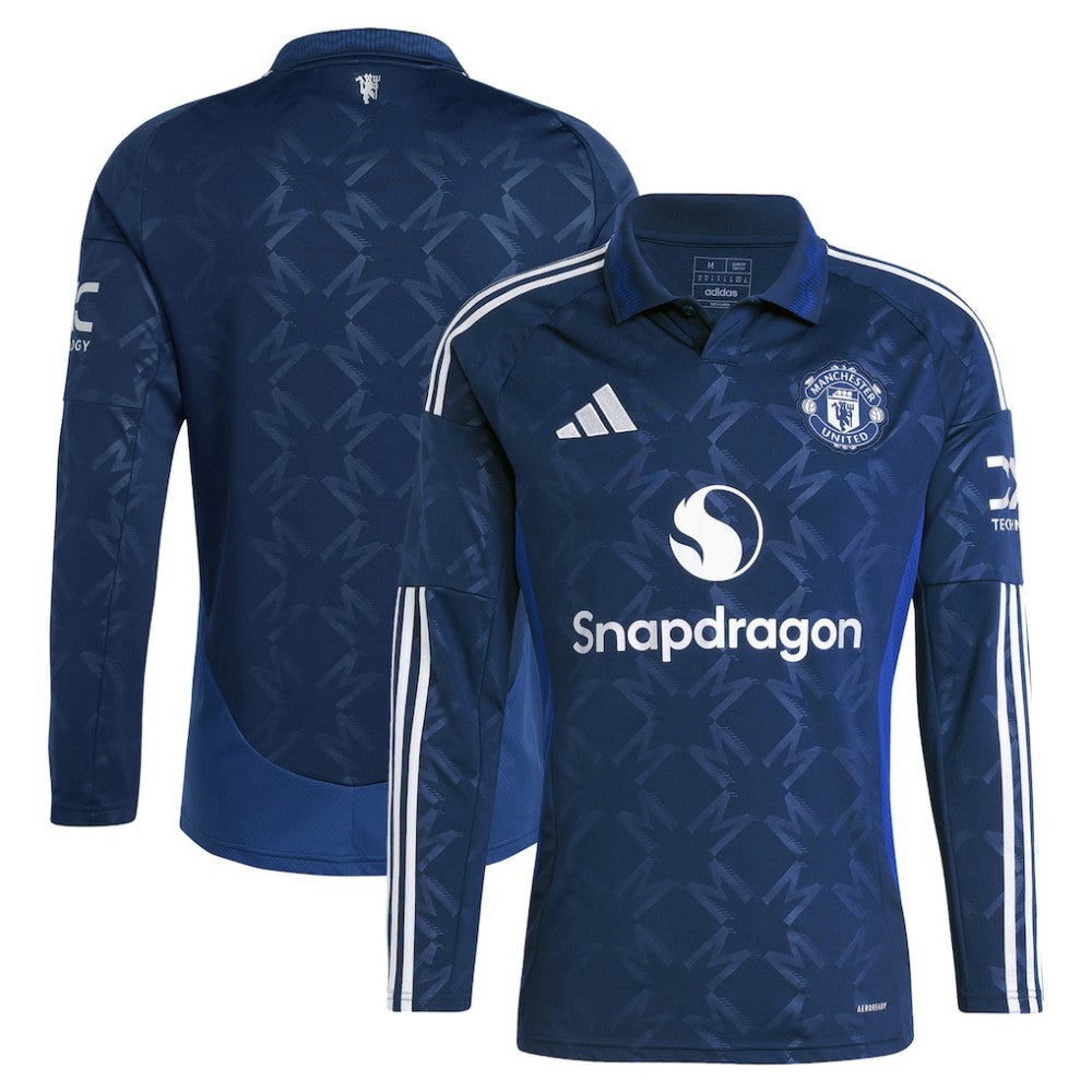 Adidas - Manchester United 2024/25 Away Replica Long Sleeve Jersey - Navy